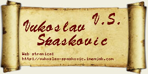 Vukoslav Spasković vizit kartica